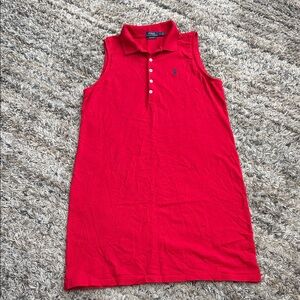 Polo Ralph Lauren women’s sleeveless Red Polo Dress sz Large